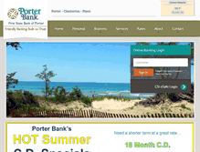 Tablet Screenshot of porterstatebank.com